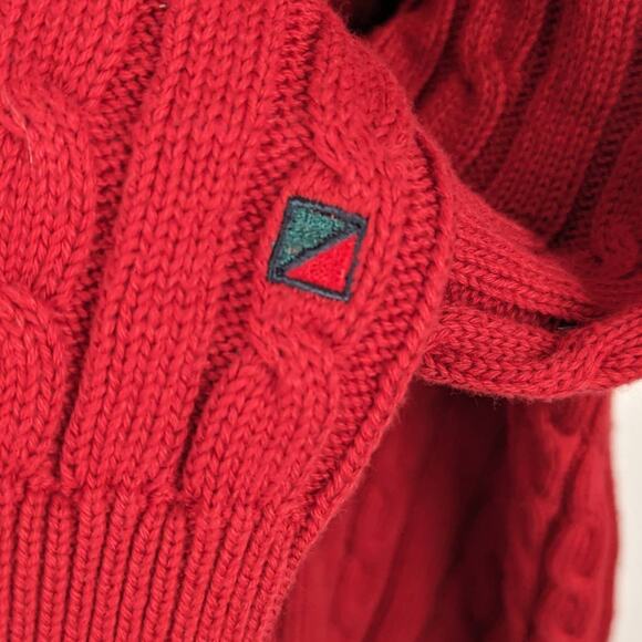 REDGREEN Men's Red Cable Knit Cottom Crew Neck Casual‎ Sweater Size XL - Picture 7 of 8